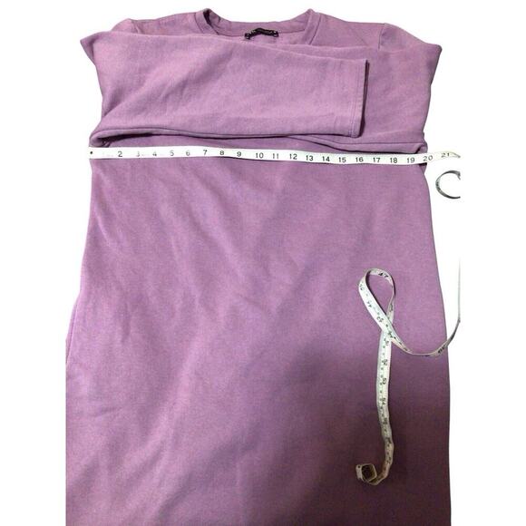Zara Womens Pullover Sweater Dress Long Sleeve With Pockets Purple Medium - Picture 4 of 6